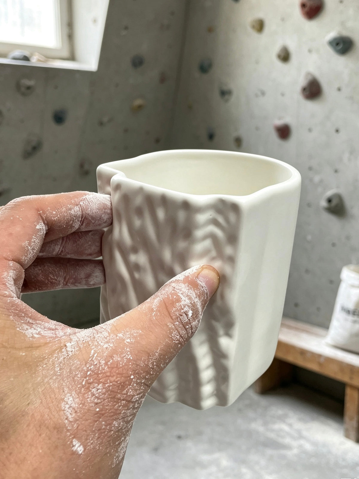 Pinch Hold Ceramic Mug